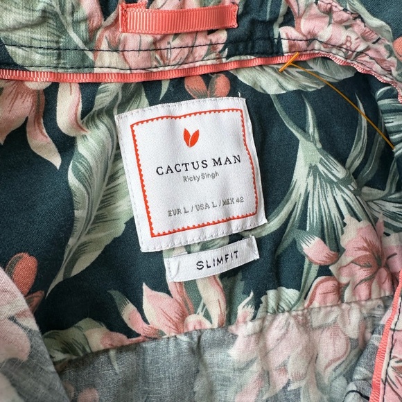 Cactus man tropical short sleeve casual men’s button down large - Picture 4 of 5